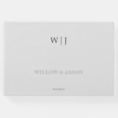 Elegante minimalistische bruiloft gastenboek (Voorkant)