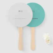 Elegante minimalistische bruiloft handwaaier (Voorkant en achterkant)