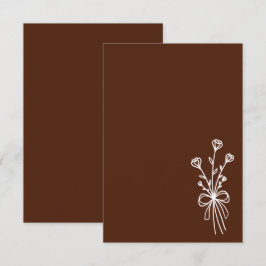 Elegante Minimalistische Bruiloft in Bruin Kaart