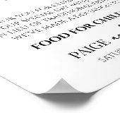 Elegante minimalistische bruiloft in plaats van gu poster (Hoek)