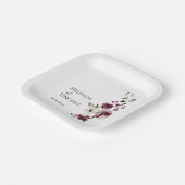 Elegante minimalistische bruiloft jubileum papier  papieren bordje (Gebogen)