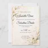 Elegante Minimalistische Bruiloft Kaart (Voorkant)