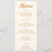 Elegante Minimalistische Bruiloft Menu (Voorkant)