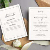 Elegante minimalistische bruiloft moderne bruiloft kaart