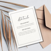 Elegante minimalistische bruiloft moderne bruiloft kaart