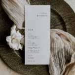 Elegante minimalistische bruiloft plaats kaart men<br><div class="desc">Elegante minimalistische,  bruiloft gast plaats kaart en menu. Functies,  moderne zwarte typografie en bijpassende effen kleur backing.</div>