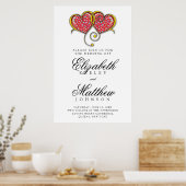 Elegante minimalistische bruiloft repetitie diner  poster (Keuken)