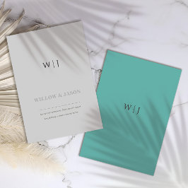 Elegante minimalistische bruiloft RSVP kaartje