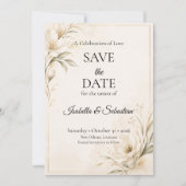 Elegante Minimalistische Bruiloft Save The Date (Voorkant)