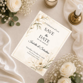 Elegante Minimalistische Bruiloft Save The Date