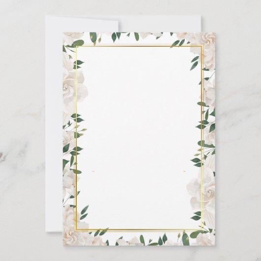 Elegante minimalistische bruiloft uitnodiging Kaar (Achterkant)