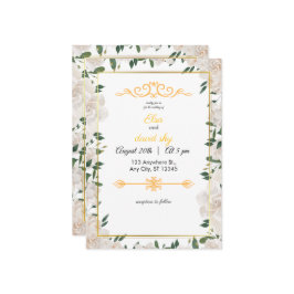 Elegante minimalistische bruiloft uitnodiging Kaar