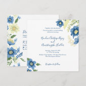 Elegante minimalistische bruiloft uitnodiging Sjab (Voorkant / Achterkant)