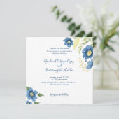 Elegante minimalistische bruiloft uitnodiging Sjab (Staand voorkant)