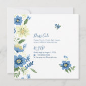 Elegante minimalistische bruiloft uitnodiging Sjab (Achterkant)