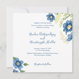 Elegante minimalistische bruiloft uitnodiging Sjab