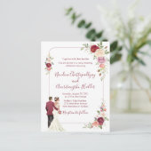 Elegante minimalistische bruiloft uitnodiging Sjab (Staand voorkant)