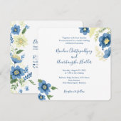 Elegante minimalistische bruiloft uitnodiging Sjab (Voorkant / Achterkant)