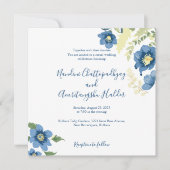 Elegante minimalistische bruiloft uitnodiging Sjab (Voorkant)