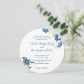 Elegante minimalistische bruiloft uitnodiging Sjab (Staand voorkant)