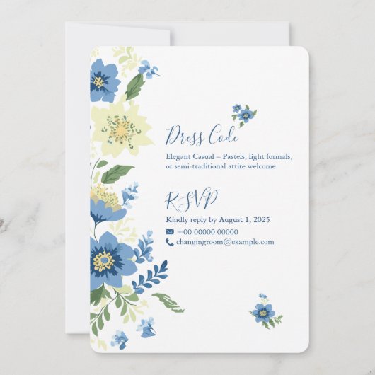 Elegante minimalistische bruiloft uitnodiging Sjab (Achterkant)