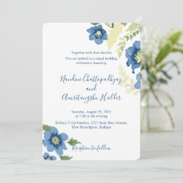 Elegante minimalistische bruiloft uitnodiging Sjab