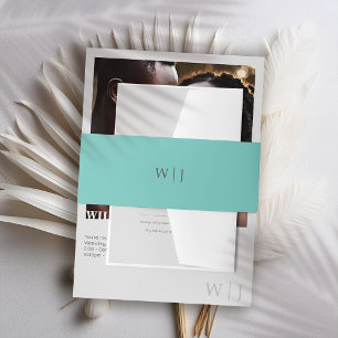 Elegante minimalistische bruiloft uitnodigingen wikkel