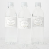 Elegante Minimalistische Bruiloft Waterfles Etiket (Flessen)