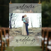 Elegante minimalistische bruiloft welkom Frosted P Acryl Bord