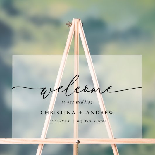 Elegante minimalistische bruiloft welkom Poster (Neutraal)