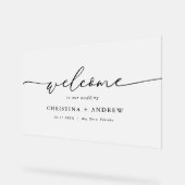 Elegante minimalistische bruiloft welkom Poster (Hoek)