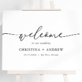 Elegante minimalistische bruiloft welkom Poster