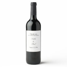 Elegante minimalistische bruiloft wijn labels