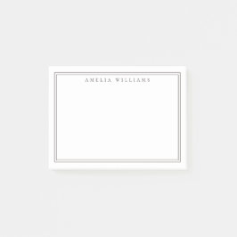 Elegante Minimalistische Bruine Dubbele Rand Post-it® Notes
