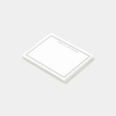 Elegante Minimalistische Bruine Dubbele Rand Post-it® Notes (Schuin)