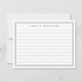Elegante Minimalistische Bruine Notitiekaarten Met Notitiekaartje