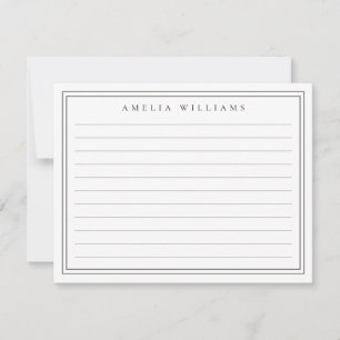 Elegante Minimalistische Bruine Notitiekaarten Met Notitiekaartje