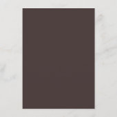 Elegante Minimalistische Bruine Script Huwelijk Menu (Achterkant)