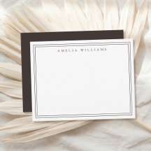 Elegante Minimalistische Bruine Tweegrenskaart