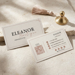 Elegante Minimalistische Businesscard voor Boutiqu Visitekaartje