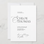 Elegante Minimalistische Calligrafie Klassieke Tro Kaart (Voorkant)