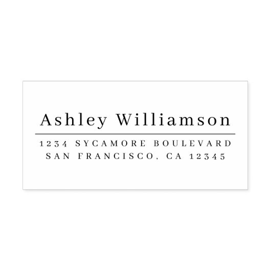 Elegante Minimalistische Chic Retouradres Rubberstempel (Afrduk)