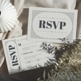 Elegante Minimalistische Chic RSVP Kaartje