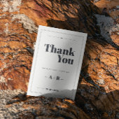 Elegante minimalistische chique bruiloft bedankkaart