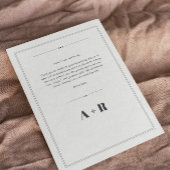 Elegante minimalistische chique bruiloft bedankkaart