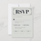 Elegante minimalistische chique RSVP kaartje (Voorkant)