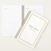 Elegante minimalistische chique witgouden weekplan planner (Display)