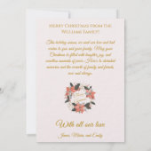 Elegante minimalistische Christmas Candle Krans Ka Kaart (Achterkant)