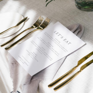 Elegante minimalistische Classic Eenvoudig Diner M Kaart
