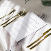Elegante minimalistische Classic Eenvoudig Diner M Kaart